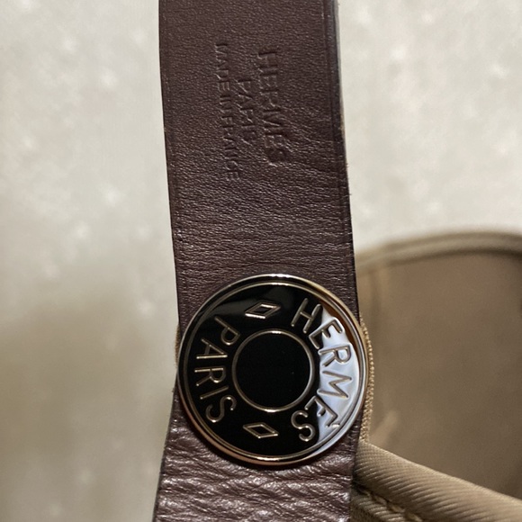 *SOLD*Hermès Toile H Cabag Elan Etoupe Canvas With Leather Expandable Tote bag - Picture 17 of 17